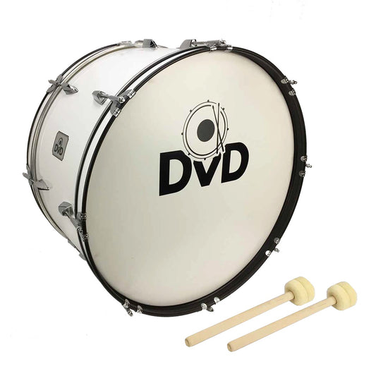 Bombo DVD blanco de 24" con cincho y accesorios-1