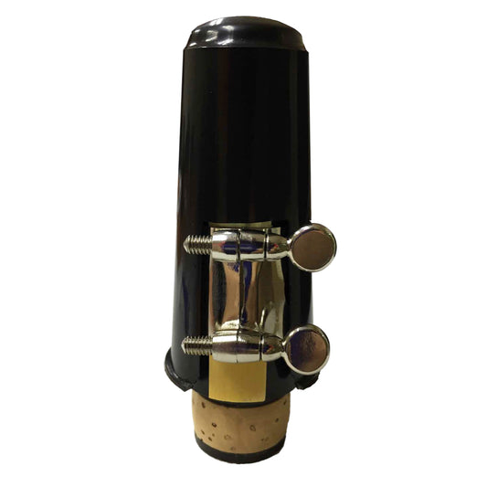 Boquilla Vivaldi para clarinete con cañuela, tapa y abrazadera-1