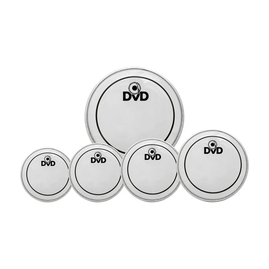 Set de 5 parches DVD de aceite transparentes para batería de 12" a 22"-1