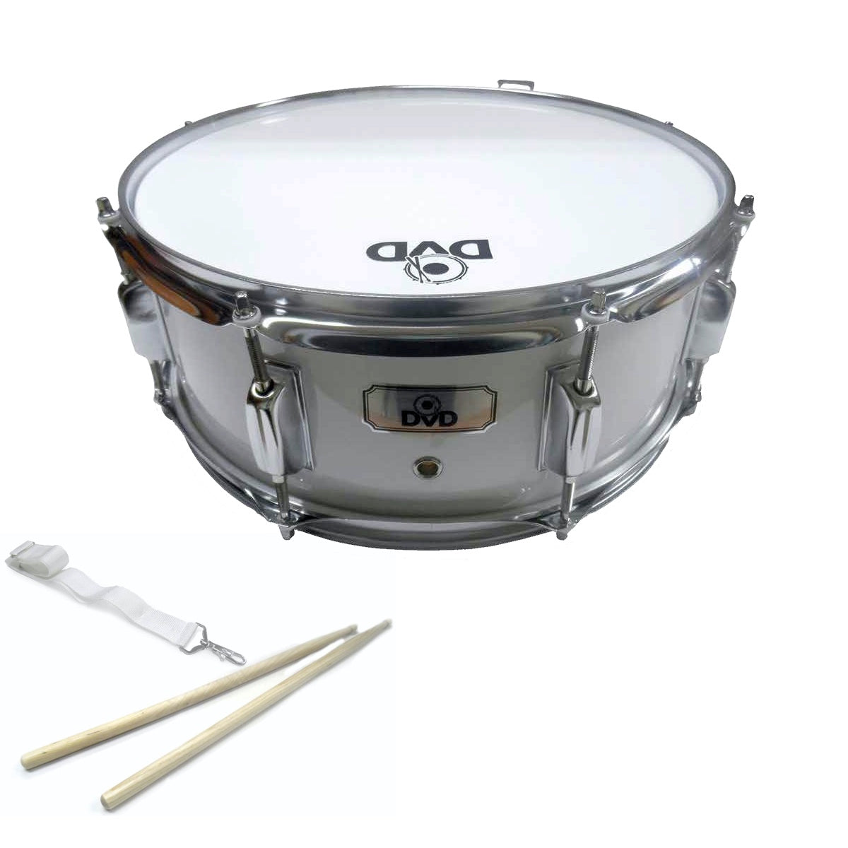 Redoblante DVD de 8 tornillos de 14", blanco-3
