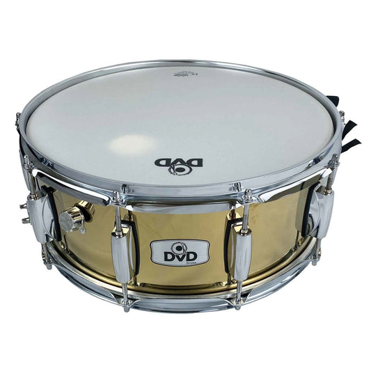 Redoblante profesional metálico DVD de de 14" x 4.5", dorado-1