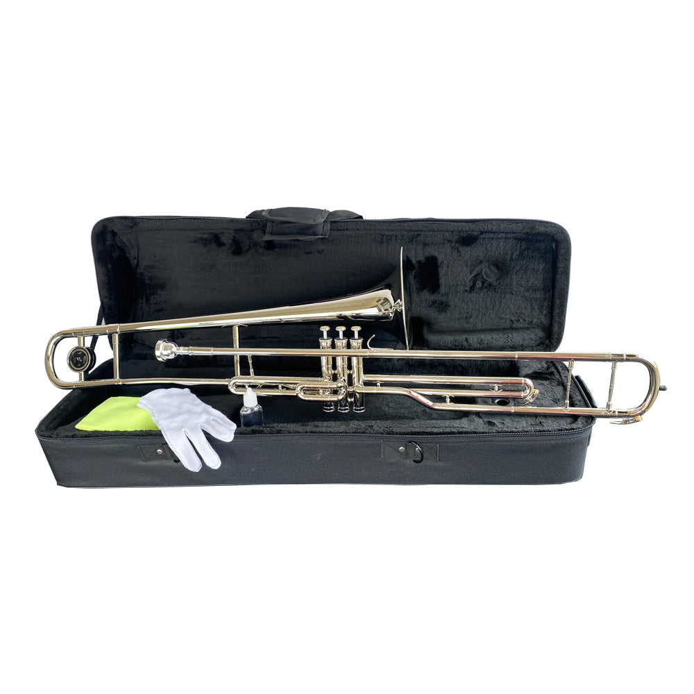 Trombón Vivaldi con válvulas, niquelado-2