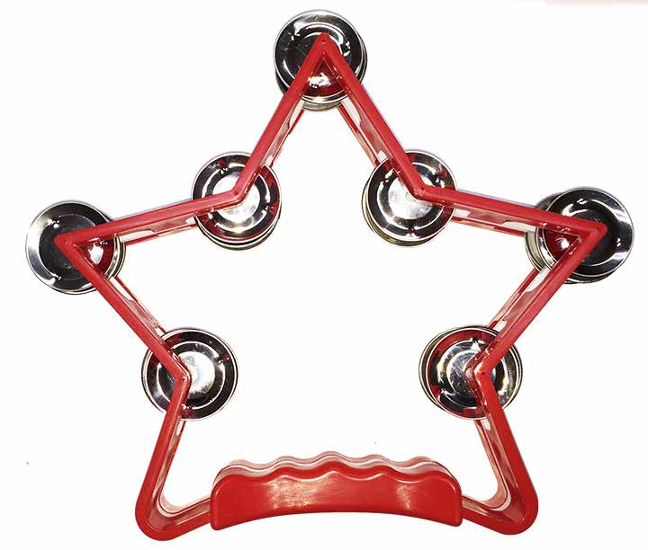 Pandereta Bocheli en forma de estrella, rojo