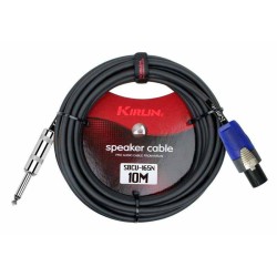 Cable para bocina Kirlin de Speakon de 2 vías a 1/4 mono calibre 16 de 10 metros