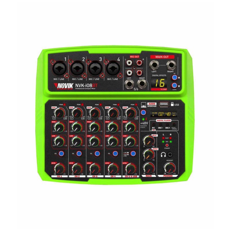 Consola Novik de 4 canales con interfaz USB, verde