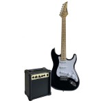 COMBO Guitarra Eléctrica Hendrix Tipo Stratocaster - Negro