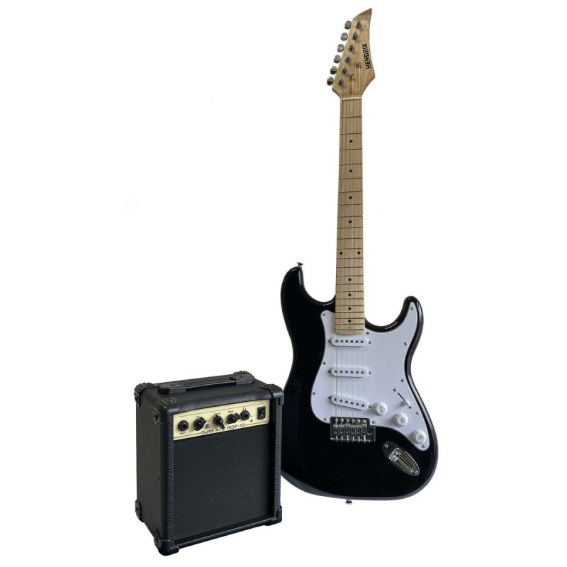 COMBO Guitarra Eléctrica Hendrix Tipo Stratocaster - Negro