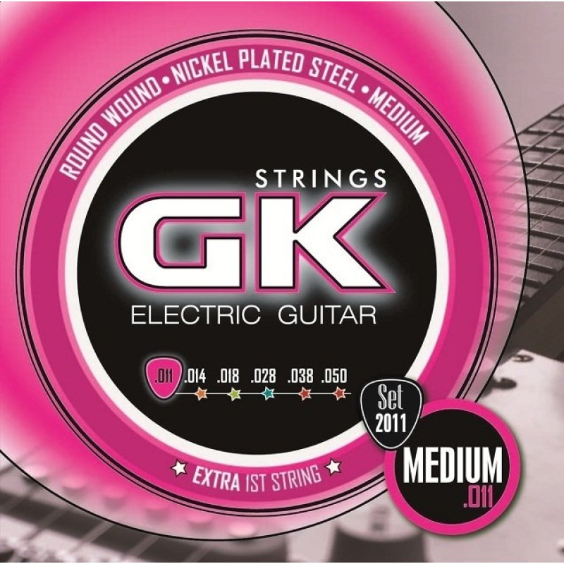 Set de cuerdas GK para Guitarra Eléctrica, Medium .011 - .050