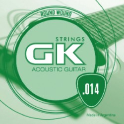 Cuerda #2 GK para Guitarra Acústica .014 - Extra Light, 1 pieza