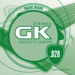 Cuerda #4 GK para Guitarra Acústica .028 - Extra Light, 1 pieza