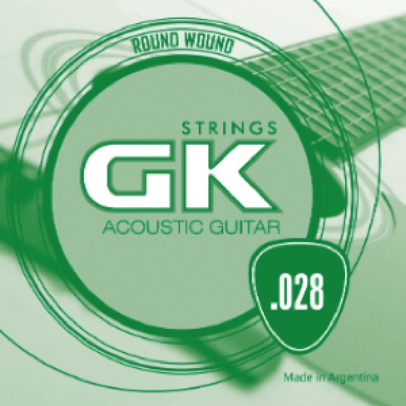 Cuerda #4 GK para Guitarra Acústica .028 - Extra Light, 1 pieza