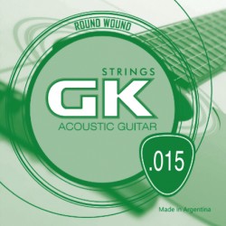 Cuerda #2 GK para Guitarra Acústica .015 - Light, 1 pieza
