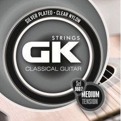 Set de cuerdas GK para Guitarra Clásica, Medium, Plateadas