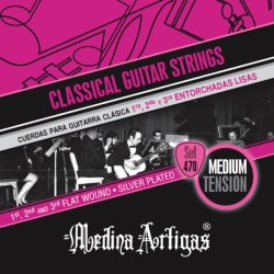Set de cuerdas Medina Artigas para Guitarra Clásica Flat Entorchadas, Medium