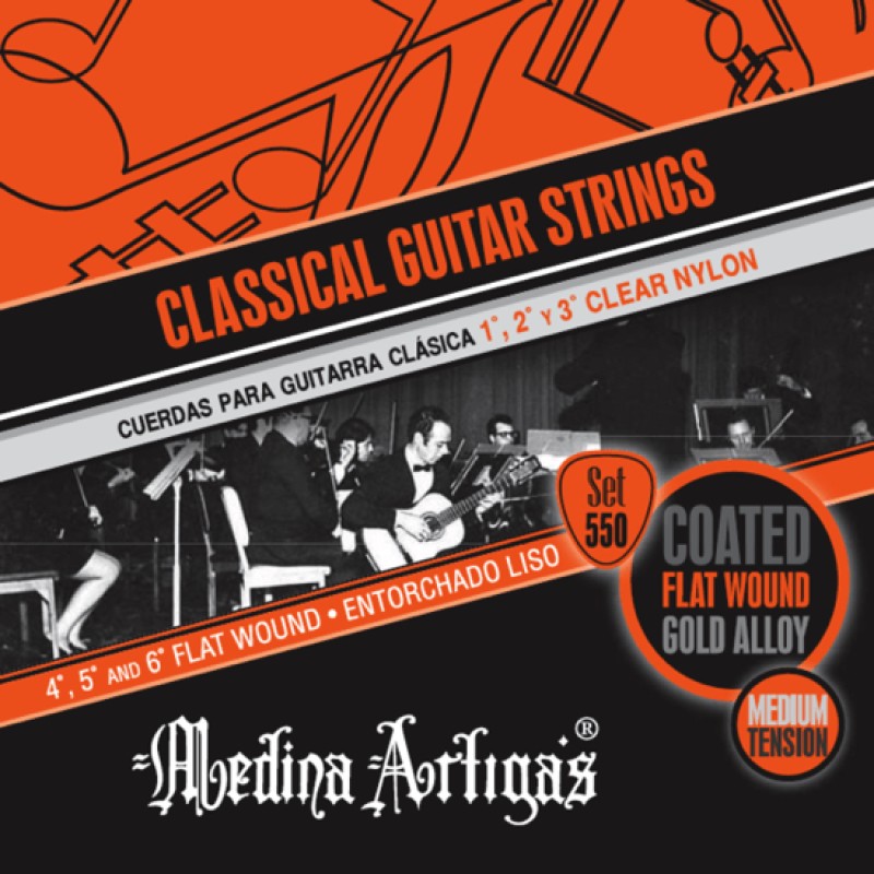 Set de cuerdas Medina Artigas para Guitarra Clásica Flat, Medium