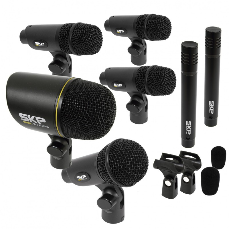 Set de micrófonos SKP de 7 piezas para batería