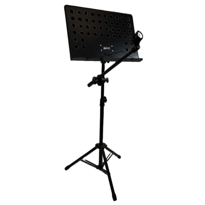 Pedestal Goliat para micrófono con atril de partituras