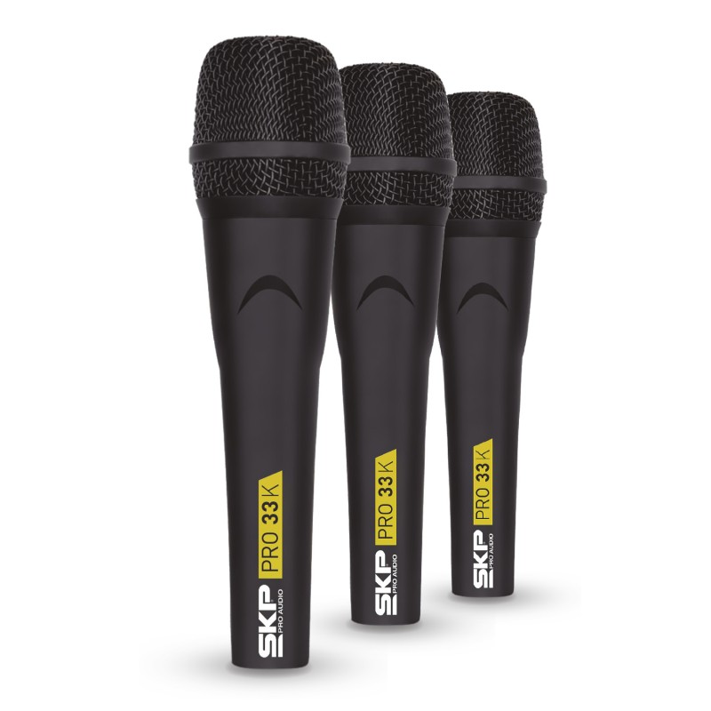 Set de 3 micrófono SKP PRO-33K dinámicos