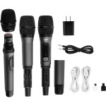 Pareja de micrófonos UHF STZ con consola e interfaz