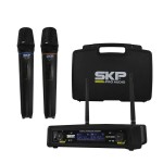 Set de micrófonos SKP UHF de 2 canales