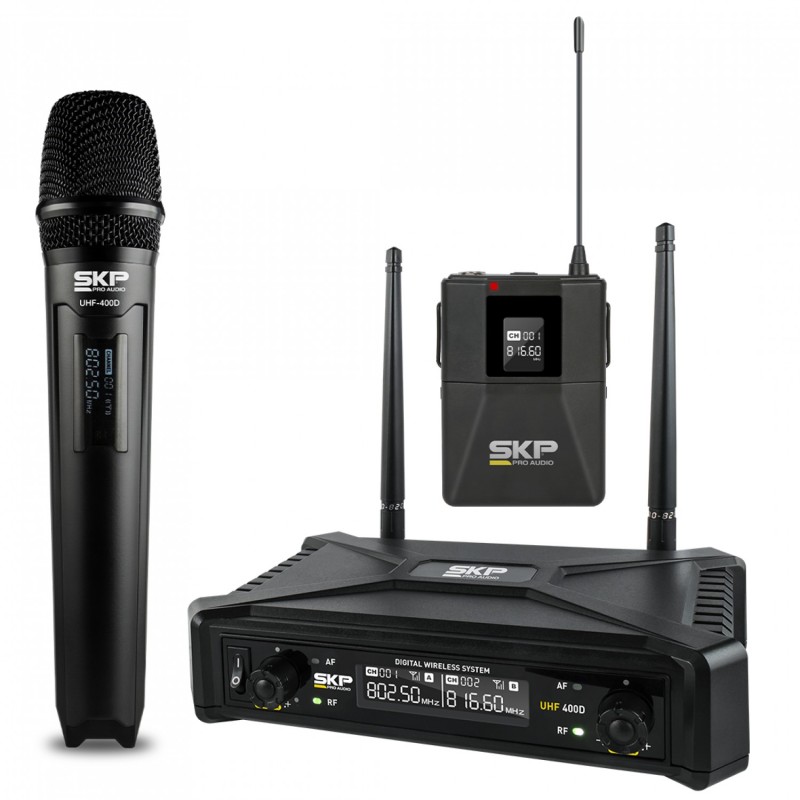 Micrófonos SKP UHF-400D 3 en 1 digital