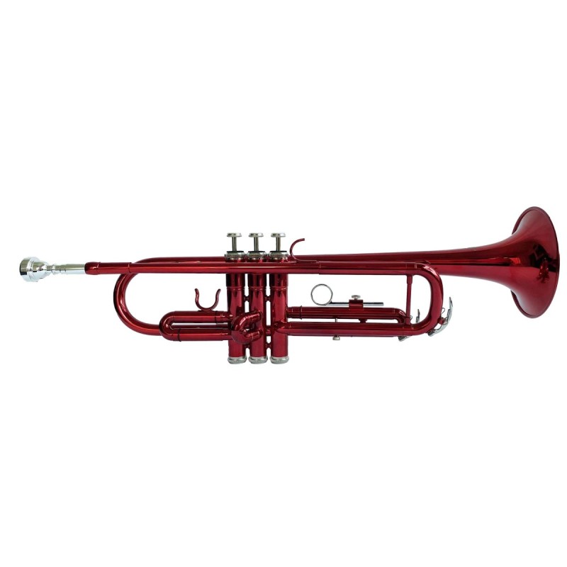 Trompeta Vivaldi roja con Boquilla y Estuche